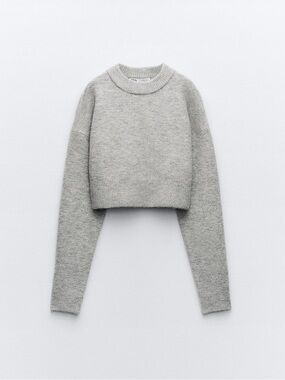 Zara Cropped Knit Sweater